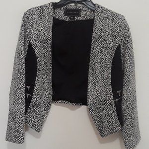 Metaphor Black & Cream Print Blazer